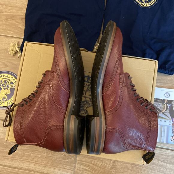 John Lofgren Glover Brogues Conceria 800 Vecchetta Leather Boots Size 11D - Picture 5 of 12